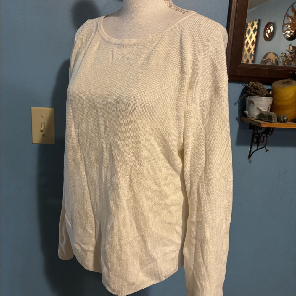 Banana Republic, Cream Colored, Boat Neck, Sweater - Picture 4 of 8